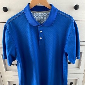 Adidas Mens Blue Golf Shirt Polo L